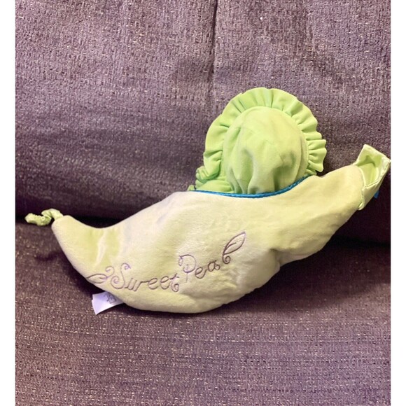 Manhattan Toy Plush Doll Sweet Pea Pod Baby Lovey 3 Piece Green Pink With Tags - Picture 6 of 7